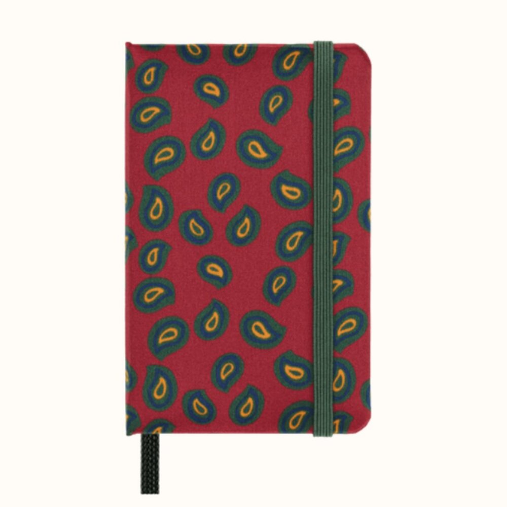 NWT Moleskine Silk Notebook, plain, hard cover w/ gift box, Bordeaux XS 6.5x10cm